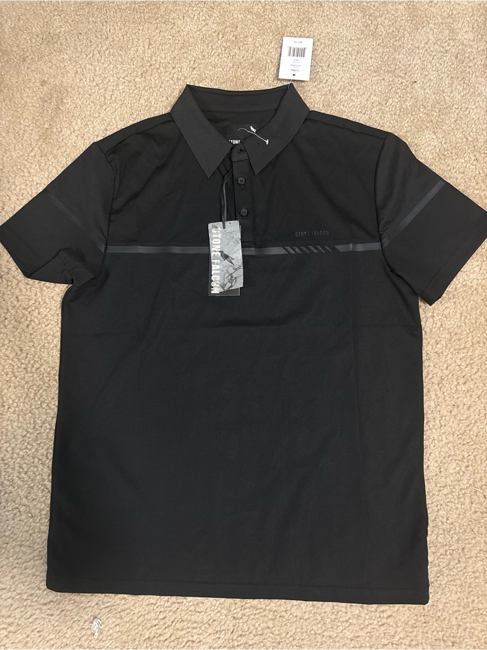 Men's Black Performance Polo Shirt